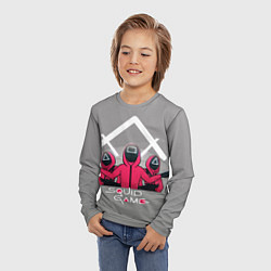 Лонгслив детский Персонажи из Игра в кальмара, цвет: 3D-принт — фото 2