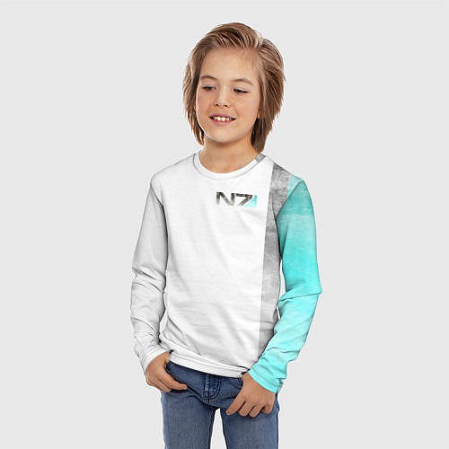 Детский лонгслив Shepard N7 - галлюцинации / 3D-принт – фото 3