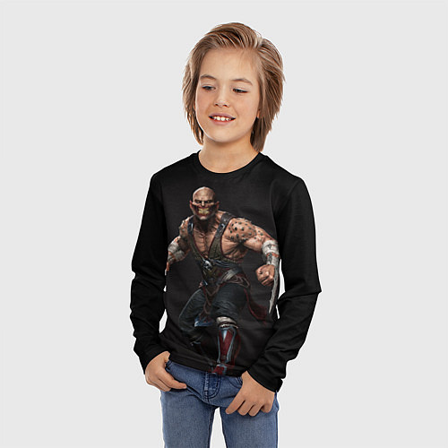 Детский лонгслив Mortal kombat - baraka / 3D-принт – фото 3