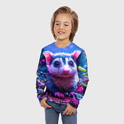 Лонгслив детский Малыш опоссум, цвет: 3D-принт — фото 2