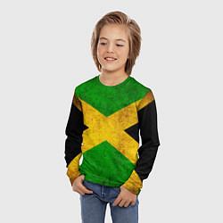 Лонгслив детский Jamaica flag, цвет: 3D-принт — фото 2