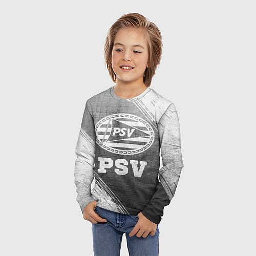 Детский лонгслив PSV - grey gradient / 3D-принт – фото 3