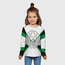 Лонгслив детский Железнодорожные войска, цвет: 3D-принт — фото 2