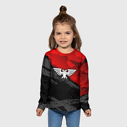 Лонгслив детский Вархаммер - аквила красный, цвет: 3D-принт — фото 2
