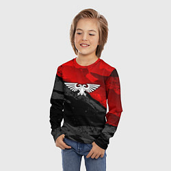 Лонгслив детский Вархаммер - аквила красный, цвет: 3D-принт — фото 2