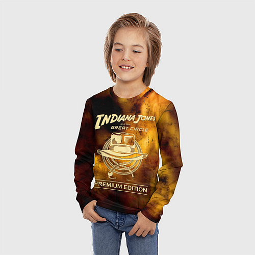 Детский лонгслив Indiana Jones and the Great Circle / 3D-принт – фото 3