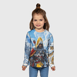 Лонгслив детский Assassins Creed охотник, цвет: 3D-принт — фото 2