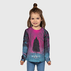 Лонгслив детский Assassins Creed воин в закате, цвет: 3D-принт — фото 2