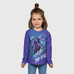 Лонгслив детский Саб-Зиро синий - Mortal Kombat, цвет: 3D-принт — фото 2