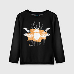 Лонгслив детский Gothic beatle with paint strokes, цвет: 3D-принт