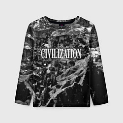 Лонгслив детский Civilization - global strategy, цвет: 3D-принт