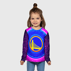 Лонгслив детский Голден Стэйт Уорриорз звездный, цвет: 3D-принт — фото 2