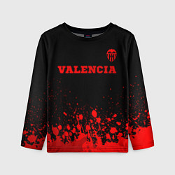 Лонгслив детский Valencia - red gradient посередине, цвет: 3D-принт