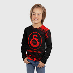 Лонгслив детский Galatasaray - red gradient, цвет: 3D-принт — фото 2