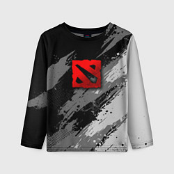 Лонгслив детский Dota 2 - монохромный серый, цвет: 3D-принт