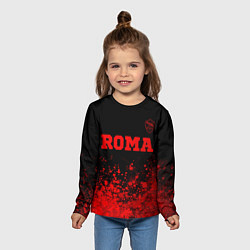 Лонгслив детский Roma - red gradient посередине, цвет: 3D-принт — фото 2