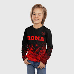 Лонгслив детский Roma - red gradient посередине, цвет: 3D-принт — фото 2