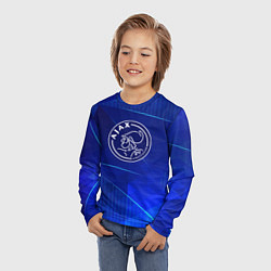 Лонгслив детский Ajax blue poly, цвет: 3D-принт — фото 2