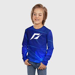 Лонгслив детский Need for Speed blue poly, цвет: 3D-принт — фото 2