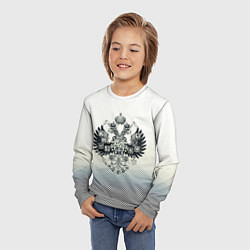 Лонгслив детский Государственный герб Российской империи градиент, цвет: 3D-принт — фото 2