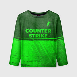 Лонгслив детский Counter Strike - green gradient посередине, цвет: 3D-принт