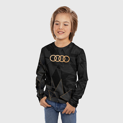 Детский лонгслив Audi golden poly / 3D-принт – фото 3