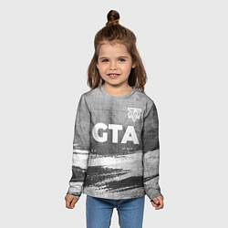 Лонгслив детский GTA - grey gradient посередине, цвет: 3D-принт — фото 2