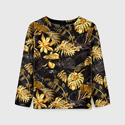 Лонгслив детский Золотые тропики, цвет: 3D-принт