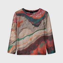 Лонгслив детский Абстракция из бумаги и краски, цвет: 3D-принт