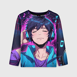 Лонгслив детский Любитель музыки, цвет: 3D-принт