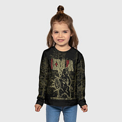 Лонгслив детский Славянский мир - медведь, цвет: 3D-принт — фото 2