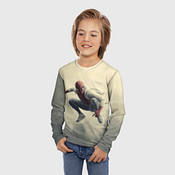 Лонгслив детский Человек паук в прыжке, цвет: 3D-принт — фото 2
