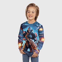 Лонгслив детский Mass Effect - space fantasy, цвет: 3D-принт — фото 2
