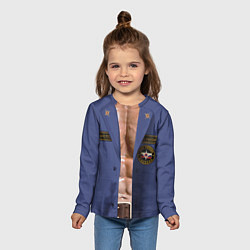 Лонгслив детский Форма пожарного спасателя МЧС, цвет: 3D-принт — фото 2