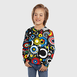 Лонгслив детский Абстракция геометрическая, цвет: 3D-принт — фото 2