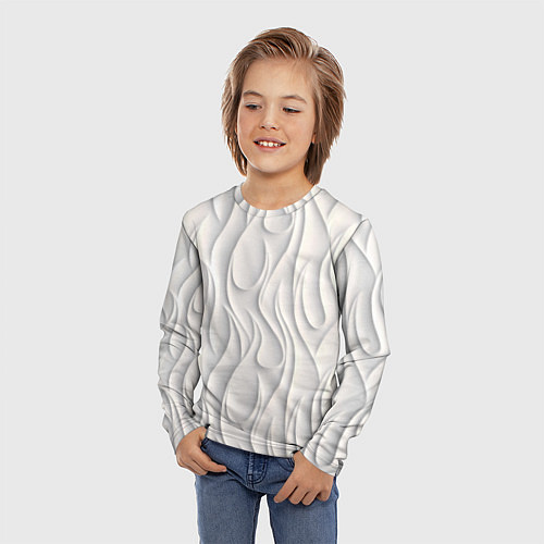 Детский лонгслив Рельефный узор / 3D-принт – фото 3
