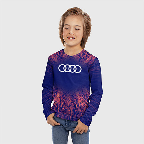 Детский лонгслив Audi red energy / 3D-принт – фото 3