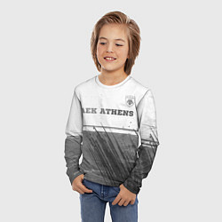 Лонгслив детский AEK Athens - white gradient посередине, цвет: 3D-принт — фото 2