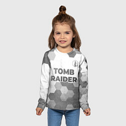 Лонгслив детский Tomb Raider - white gradient посередине, цвет: 3D-принт — фото 2