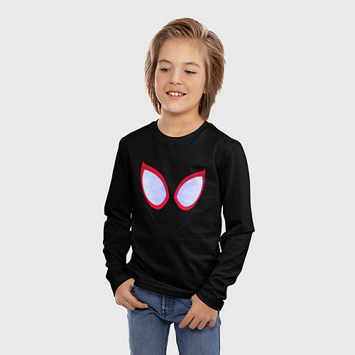 Детский лонгслив Человек паук глаза / 3D-принт – фото 3