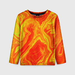 Лонгслив детский Огненный жёлто-красный, цвет: 3D-принт