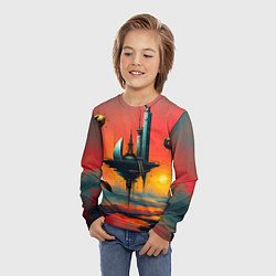 Лонгслив детский Абстракция в стиле сюрреализма, цвет: 3D-принт — фото 2