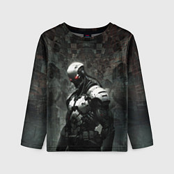 Лонгслив детский Боевой кибернетический андроид, цвет: 3D-принт