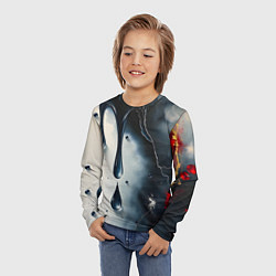 Лонгслив детский Сюрреалистичная абстракция с каплями, цвет: 3D-принт — фото 2