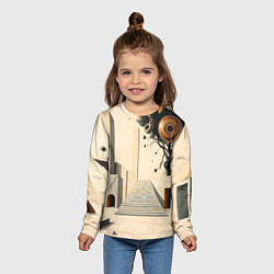 Лонгслив детский Архитектурный сюр, цвет: 3D-принт — фото 2