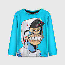 Лонгслив детский NFT ape in the hood, цвет: 3D-принт