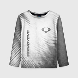 Детский лонгслив SsangYong - white gradient вертикально