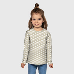 Лонгслив детский Геометричный узор в японском стиле, цвет: 3D-принт — фото 2