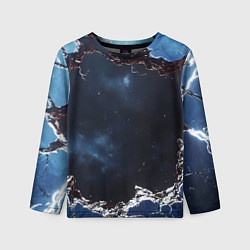 Лонгслив детский Объемная дыра в стене текстура, цвет: 3D-принт