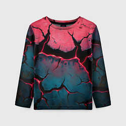 Лонгслив детский Объемные разломы текстура, цвет: 3D-принт
